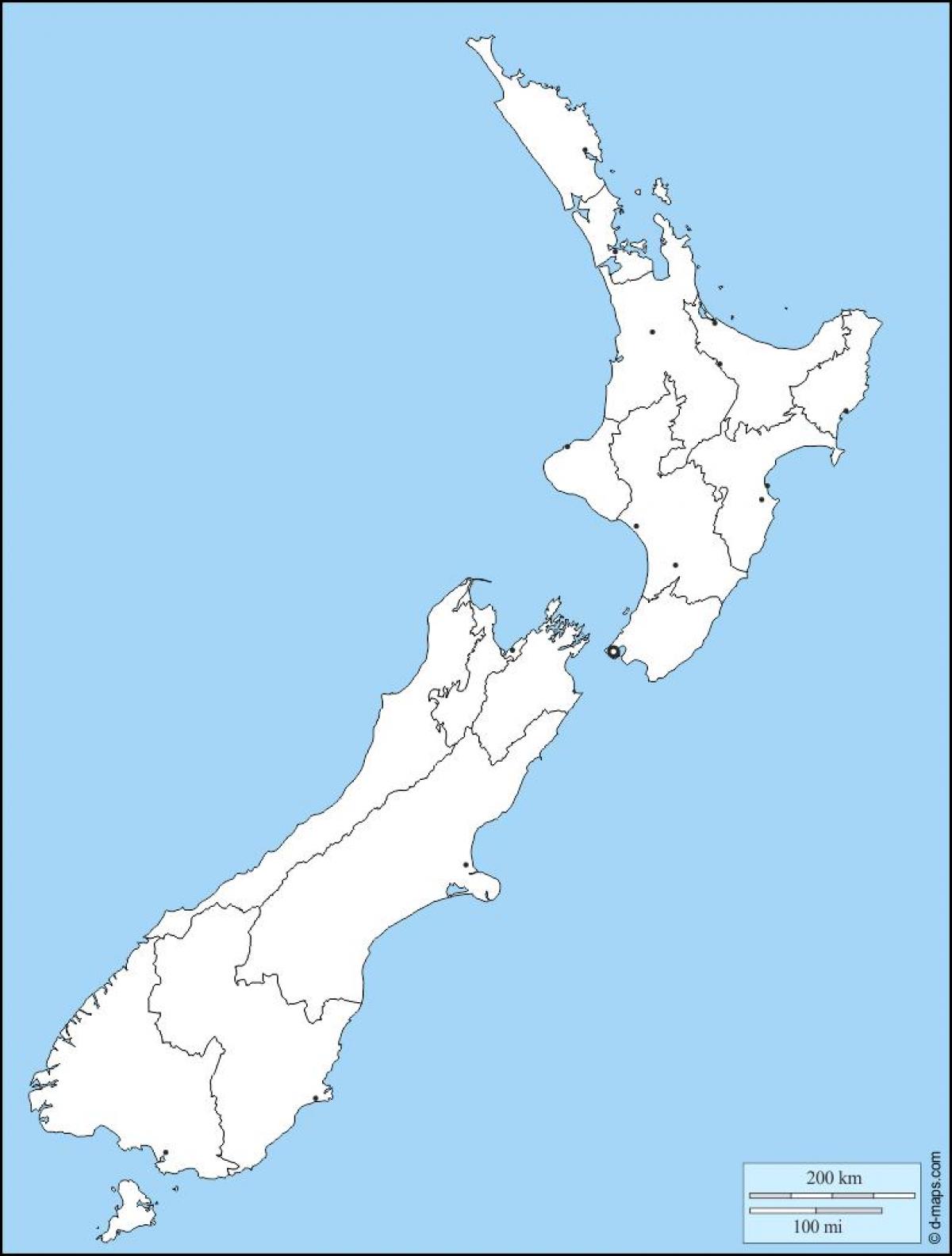 Новая Зеландия пустая карта - пустая карта Австралия и Новая Зеландия ( Австралия и Новая Зеландия - Океания)