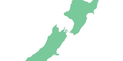 Новая Зеландия карта наброски вектор