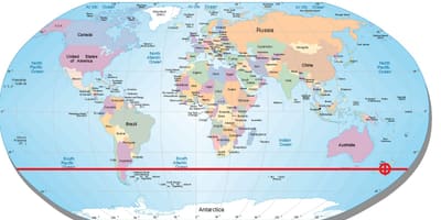 Карта Новая Зеландия широта