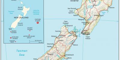 Новая Зеландия карта HD