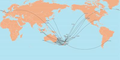 Воздуха Новая Зеландия карта маршрута международной
